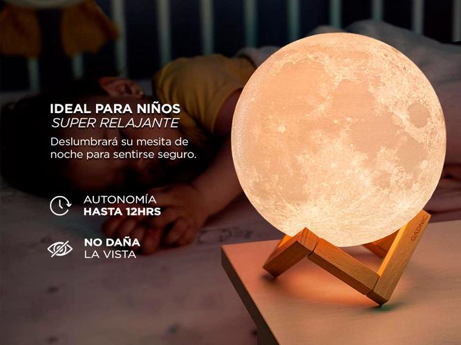 Lámpara Gadnic Luna 18cm 16 Colores RGB + Blanco Luz Cálida y Fría - 4