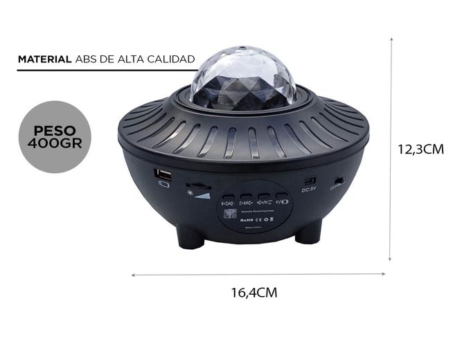 Velador Gadnic Lupar Proyector de Estrellas  Parlante Bluetooth - 4