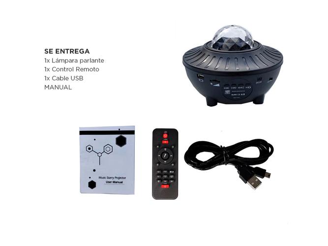 Velador Gadnic Lupar Proyector de Estrellas  Parlante Bluetooth - 5