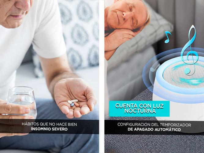 Maquina De Ruido Blanco Gadnic + Antifaz Mascara Para Dormir - 5
