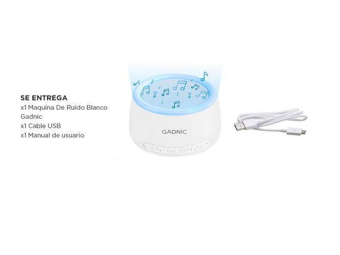 Maquina De Ruido Blanco Gadnic FR5 Bluetooth 32 Sonidos Para Dormir - 5