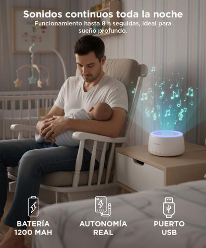 Maquina De Ruido Blanco Gadnic FR5 Bluetooth 32 Sonidos Para Dormir - 2