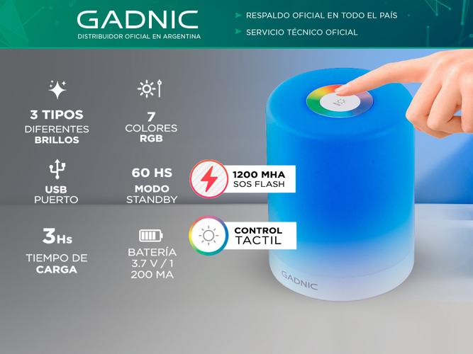 Velador Luz de Noche LED Tactil Recargable USB - 1