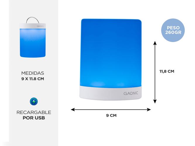Velador Luz de Noche LED Tactil Recargable USB - 4