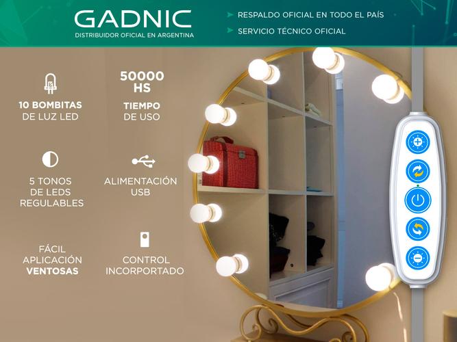 Kit x 20 Luces Led Para Espejo Gadnic Z1300 Maquillaje Makeup Usb - 1