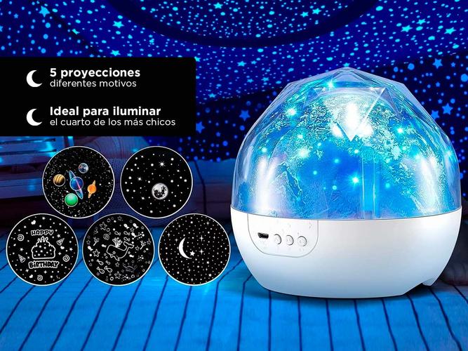 Lámpara de Noche Proyector Galaxia Tierra Universo Para Niños  - 2