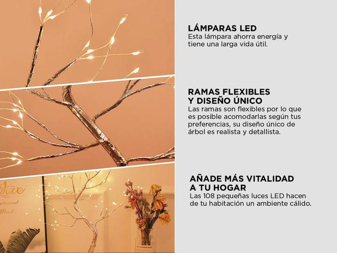 Lámpara Led VEL3000 Gadnic Arbol Bonsai Con 108 Luces Led - 2