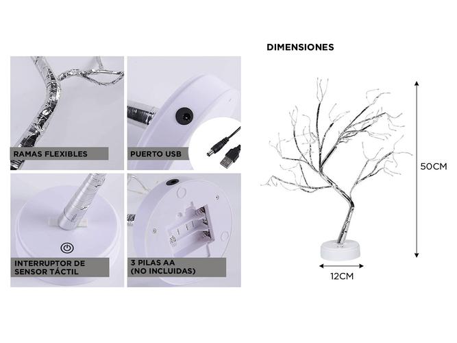 Lámpara Led VEL3000 Gadnic Arbol Bonsai Con 108 Luces Led - 5