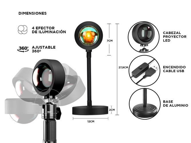 Lámpara Arcoíris Gadnic Sun4 Simulación del Sol Atardecer Anochecer - 4