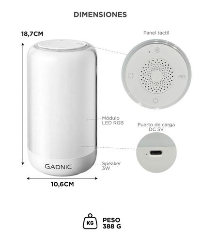 Lámpara De Mesa Inteligente Gadnic Luz RGB Parlante  - 5