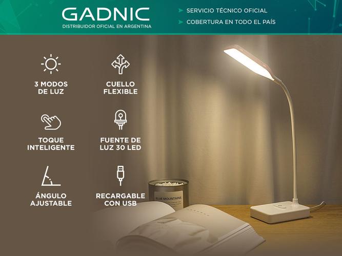 Lámpara De Escritorio Gadnic Led Ajustable Recargable - 1