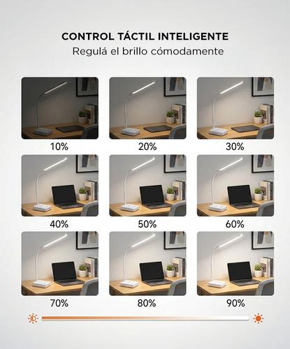 Lámpara De Escritorio Gadnic Led Ajustable Recargable Outlet - 3