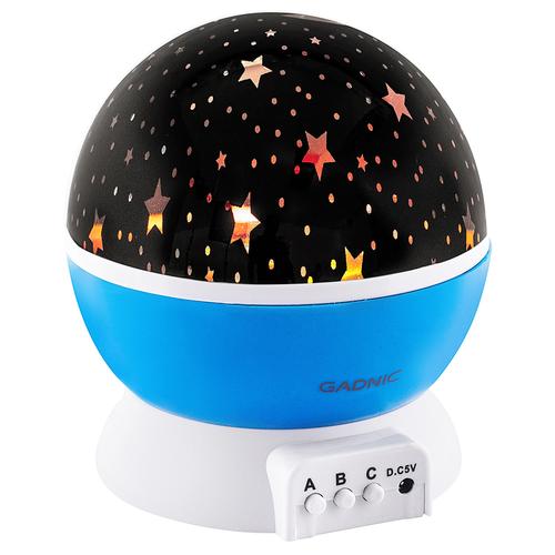 Velador Gadnic Star3 Proyector de Estrellas Led Giratorio 3 RGB  Luz Cálida 8 Modos - 0