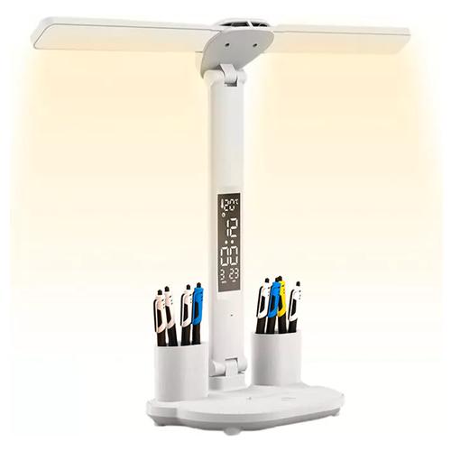 Lámpara Led de Escritorio Gadnic con Reloj y Portalápices - 0