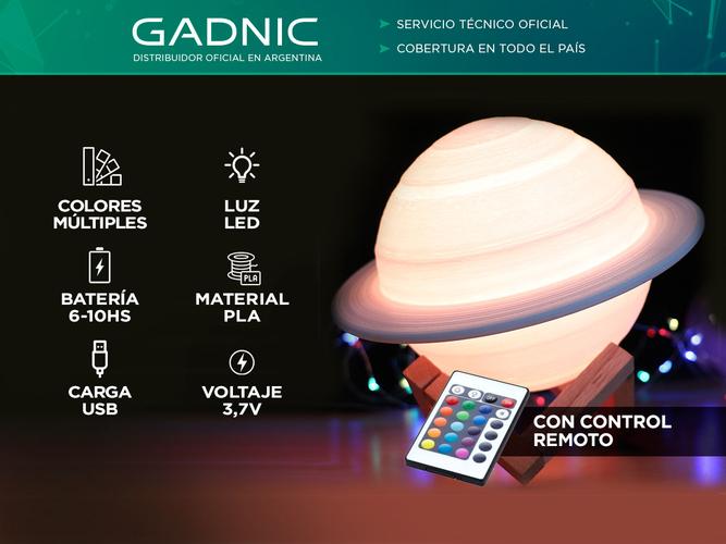 Lámpara de Saturno Gadnic Luz nocturna LED con control remoto - 1