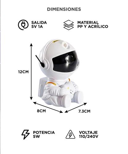 Proyector Astronauta Galaxia Gadnic Lampara 7 Colores Control Remoto LED 5W - 5