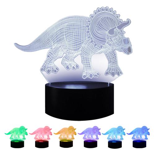 Lampara Nocturna Gadnic Dinosaurio 3D 16 Tonos - 0