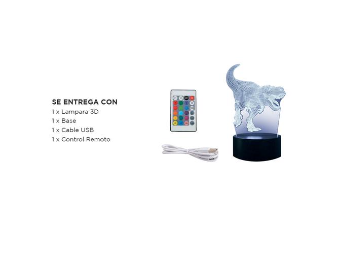 Lampara Nocturna Gadnic Dinosaurio 3D 16 Tonos - 5