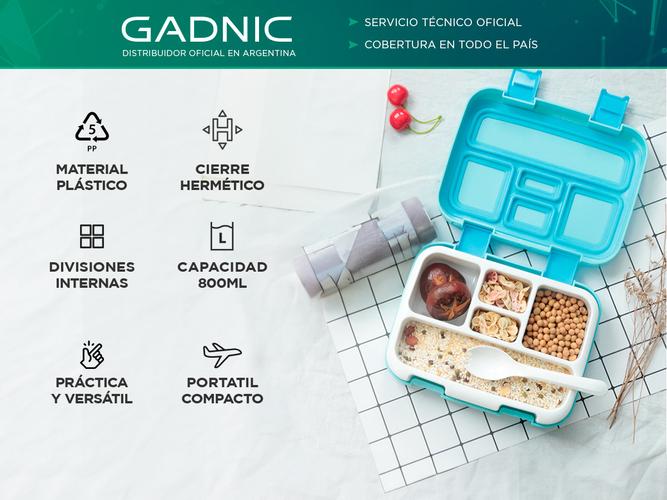 Contenedor Taper Lunchera Viandas 5 Divisiones Gadnic Portatil - 1