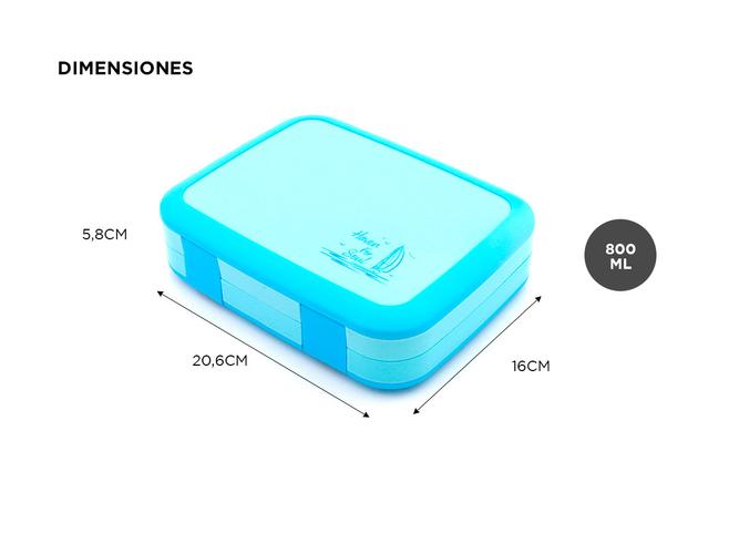 Contenedor Taper Lunchera Viandas 5 Divisiones Gadnic Portatil - 4