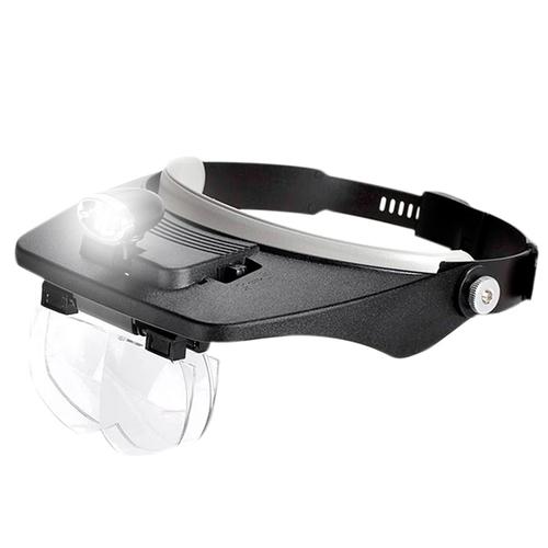 Lupa Binocular Gadnic Maximus Vincha Manos Libres Luz Led  - 0