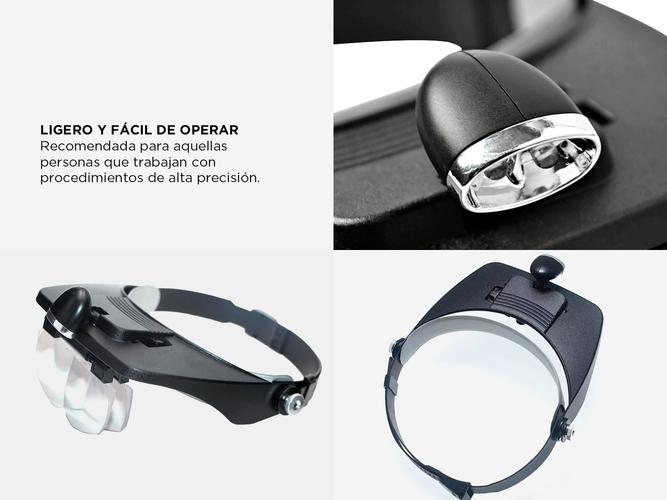 Lupa Binocular Gadnic Maximus Vincha Manos Libres Luz Led  - 4