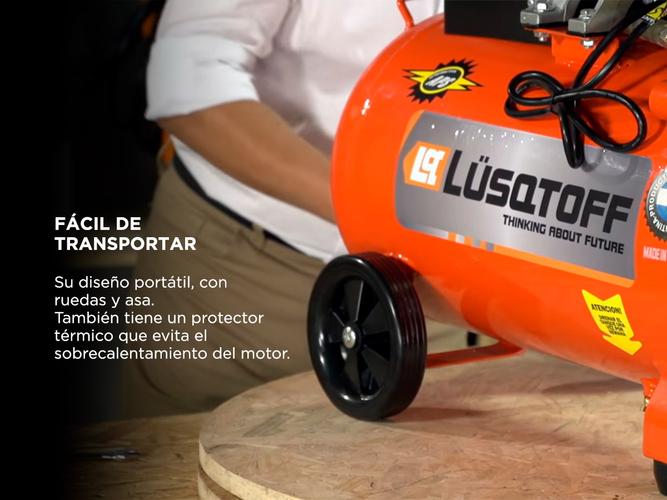 Compresor De Aire Electrico Portátil Lusqtoff LC-2550BK Monofásico 50L 2.5hp + Kit  - 3