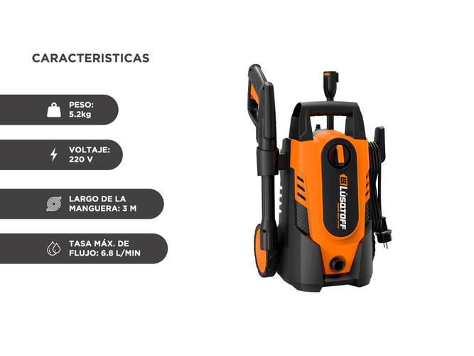 Hidrolavadora Electrica Lusqtoff 1200W 105 Bar de Presion HL-120 - 4