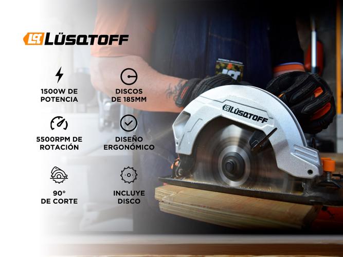 Sierra Circular Lusqtoff 1500W 185mm 5500rpm CSL1500-8 - 1