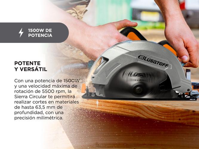 Sierra Circular Lusqtoff 1500W 185mm 5500rpm CSL1500-8 - 2