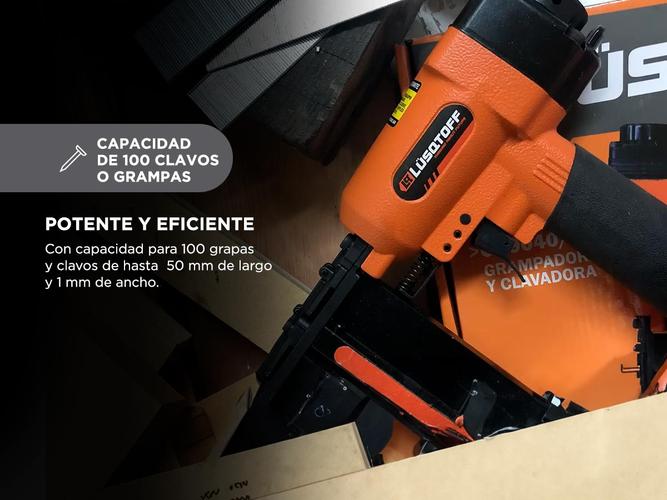 Clavadora Engrampadora Neumatica 2 En 1 Lusqtoff Gc-9040/50 - 2