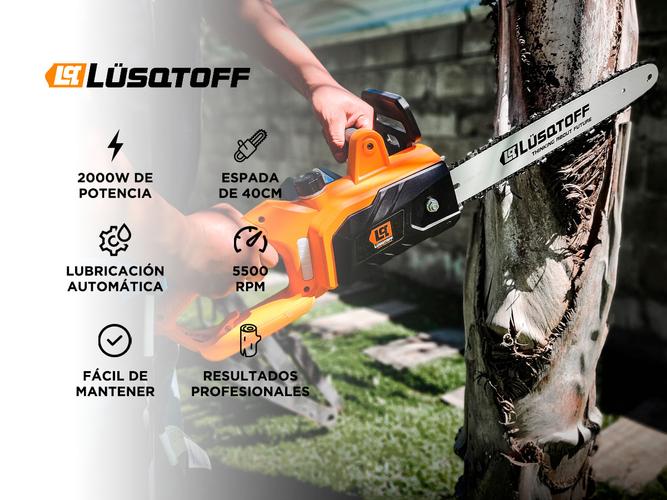 Electrosierra Motosierra Lusqtoff 2000W Espada 40Cm Profesional ESL200-8 - 1