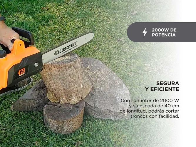 Electrosierra Motosierra Lusqtoff 2000W Espada 40Cm Profesional ESL200-8 - 2