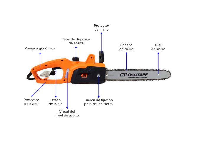 Electrosierra Motosierra Lusqtoff 2000W Espada 40Cm Profesional ESL200-8 - 4