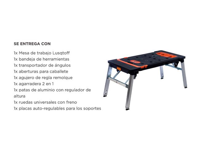 Banco De Trabajo Lusqtoff Plegable 150kg Mesa 7 En 1 Taller BTCL7-8 - 5