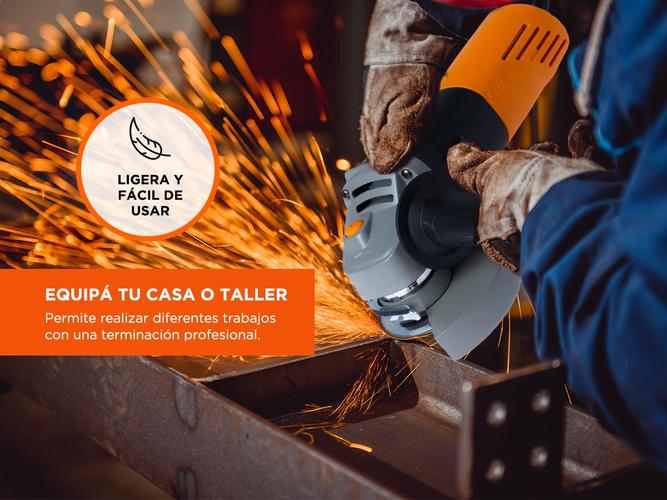 Amoladora Angular Lusqtoff 850W 115mm AML850-8 Naranja - 2
