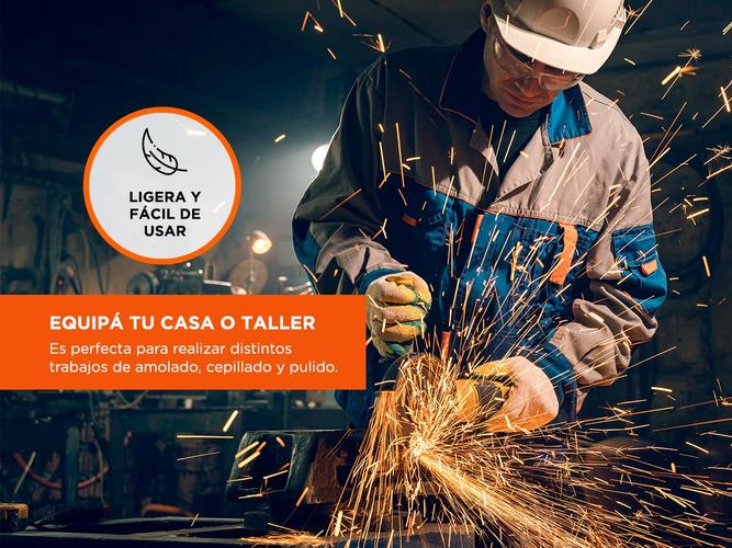 Amoladora Angular Lusqtoff 850W 115mm AML850-8 Naranja - 3