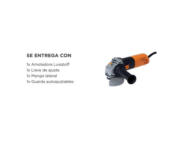 Amoladora Angular Lusqtoff 850W 115mm AML850-8 Naranja - 5