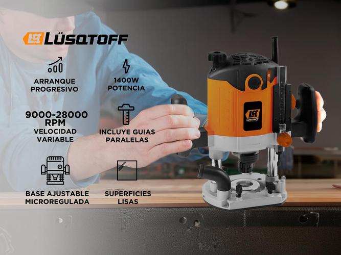 Fresadora Electrica Lusqtoff Frl1400-9 1400w 220v 28000rpm - 1