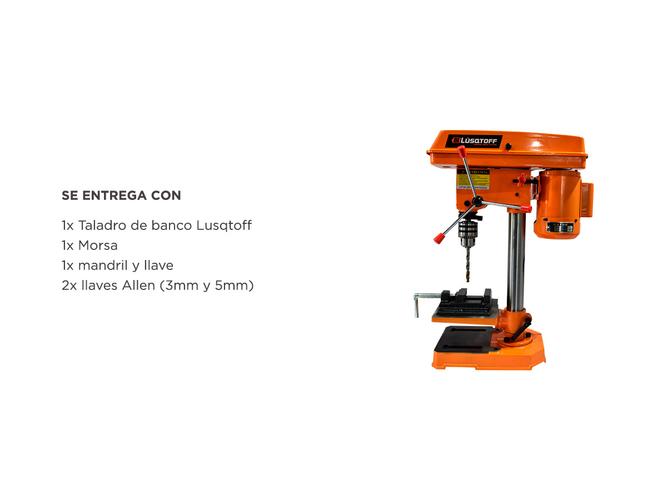 Taladro de banco Lusqtoff 16mm 450w Velocidad Variable + Morsa TBL16-7 - 5