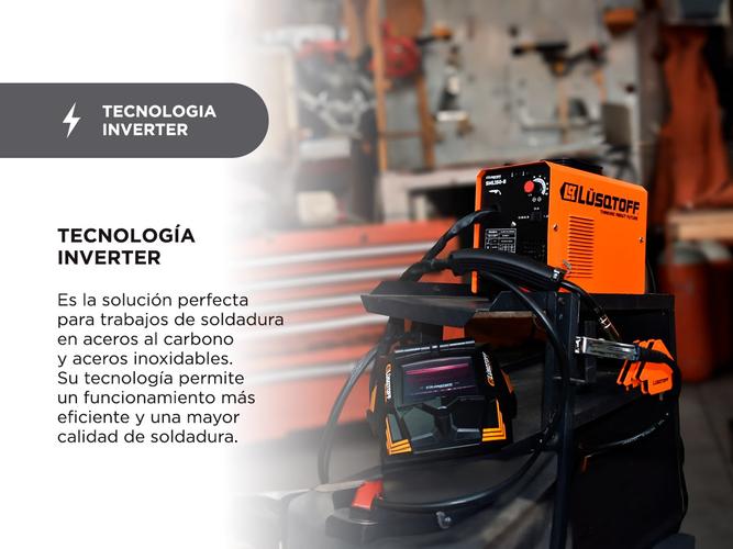 Soldadora Inverter Lusqtoff Mig Flux150 Alambre Escuadras Mascara SML150-8 - 2