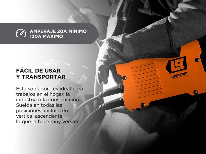 Soldadora Inverter Lusqtoff Mig Flux150 Alambre Escuadras Mascara SML150-8 - 3