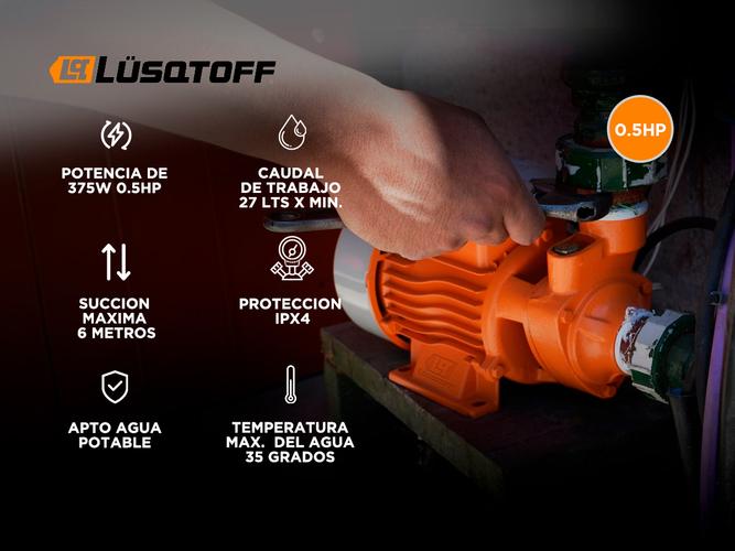 Kit Bomba Periferica Lusqtoff 0.5hp CPM150 + Regulador Automatico de Presion Lusqtoff MPS-1  - 1