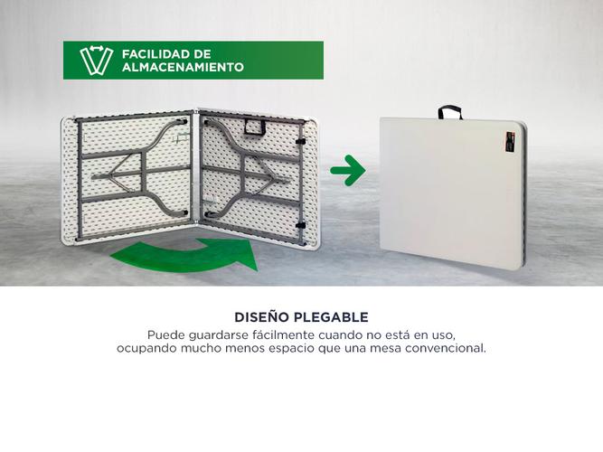 Kit Mesa 4 Sillas Plegables Lusqtoff MegaCamping Acero PVC Ultra Resistente - 3