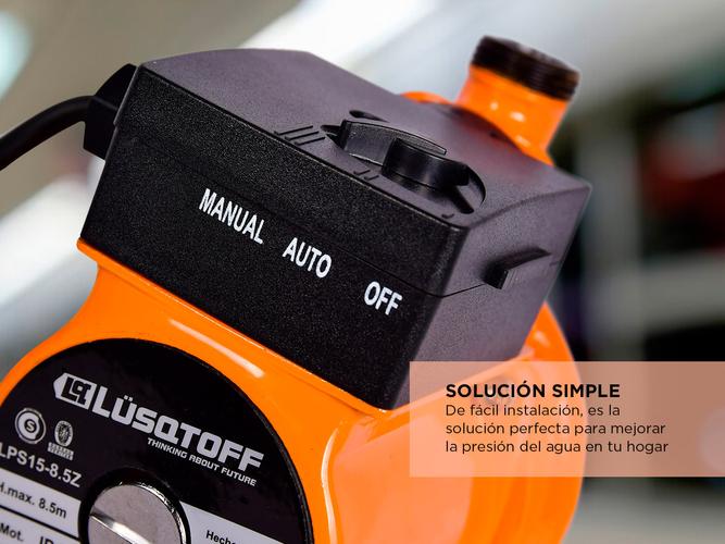 Bomba Presurizadora Lusqtoff 100w 8.5m 30l/min Monofásica Naranja LPS15-8.5Z - 2