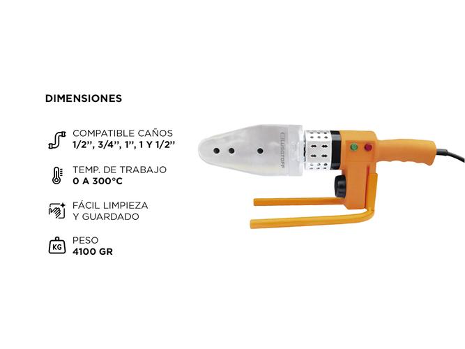 Termofusora Lusqtoff 1500W Aquasystem Sigas Accesorios LTF-6315  - 4