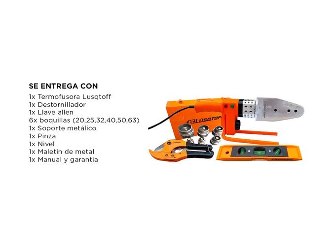 Termofusora Lusqtoff 1500W Aquasystem Sigas Accesorios LTF-6315  - 5