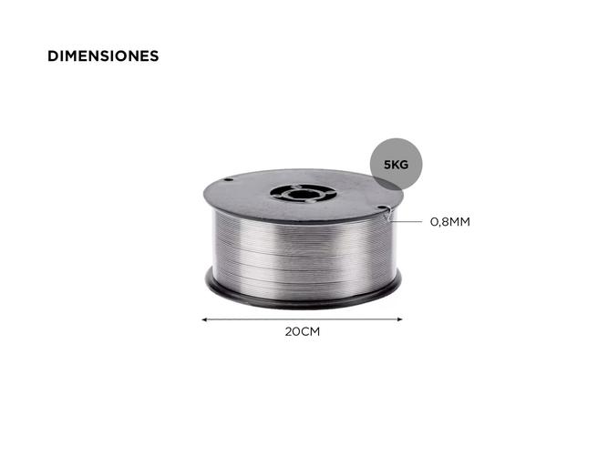 Alambre Soldar Mig Flux 0.8mm Sin Gas 5kg Lqflux085 Lusqtoff - 4
