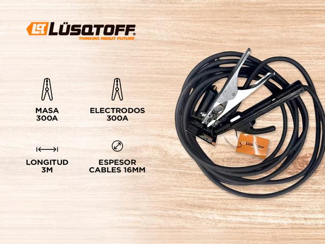 Juego Pinza Masa Porta Electrodo Lusqtoff Soldadora Inverter  - 1