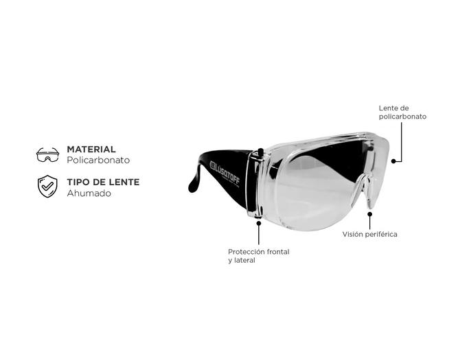 Lentes De Seguridad Ahumados Lusqtoff Lqlsegah-8 - 3